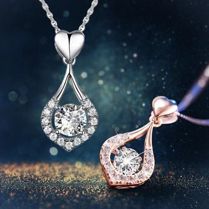 💧Funkelnde Herz-Tropfen-Halskette ✅ Beweglicher Stein & eleganter Glanz | Raffiniertes Geschenk 💞 – HEUTE 50 % RABATT 🔥