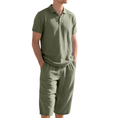 🔥👔 50% RABATT! Herren Leinen-Set – Hemd + Hose, luftig, bequem, vielseitig – ideal für Sommer, Büro & Freizeit. 🌿💨