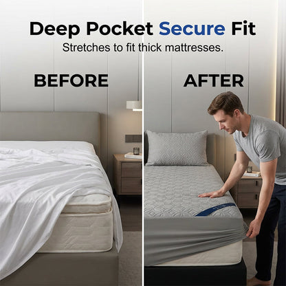 🛏️ Premium Matratzenschutz – wasserdicht, atmungsaktiv & wolkenweich – schützt vor Flüssigkeiten, Milben & Allergenen – ideal für Allergiker, Kinder & Haustiere ✨🛡️