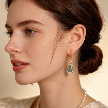 💎 50% RABATT! 💧 Himmelblaue Tropfen-Creolen mit Drop-Effekt – elegante Hänger für Damen – Leichte, funkelnde Ohrringe für den täglichen Chic oder besondere Anlässe ✨