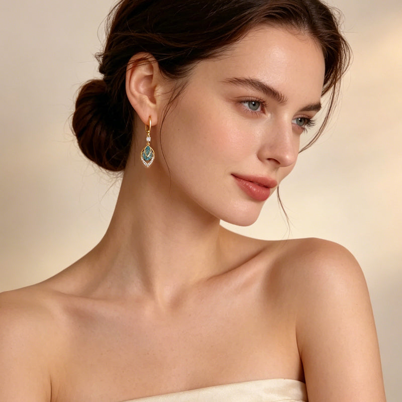 💎 50% RABATT! 💧 Himmelblaue Tropfen-Creolen mit Drop-Effekt – elegante Hänger für Damen – Leichte, funkelnde Ohrringe für den täglichen Chic oder besondere Anlässe ✨
