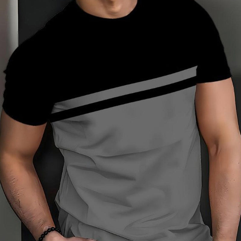 👕 50% RABATT! 🔥 Herren Rundhals T-Shirt mit Farbblock-Design – Atmungsaktiv, leicht & perfekt für Freizeit, Sport oder den täglichen Gebrauch ✨