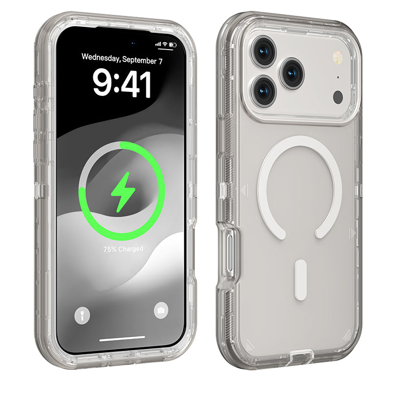 Shockproof Clear Magnetic Phone Case with Strong Magnetic Lock – Anti-Yellowing, 360° Protection, Slim Fit ✨