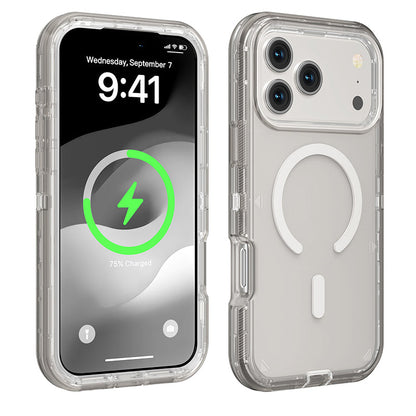 Shockproof Clear Magnetic Phone Case with Strong Magnetic Lock – Anti-Yellowing, 360° Protection, Slim Fit ✨