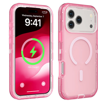 Shockproof Clear Magnetic Phone Case with Strong Magnetic Lock – Anti-Yellowing, 360° Protection, Slim Fit ✨