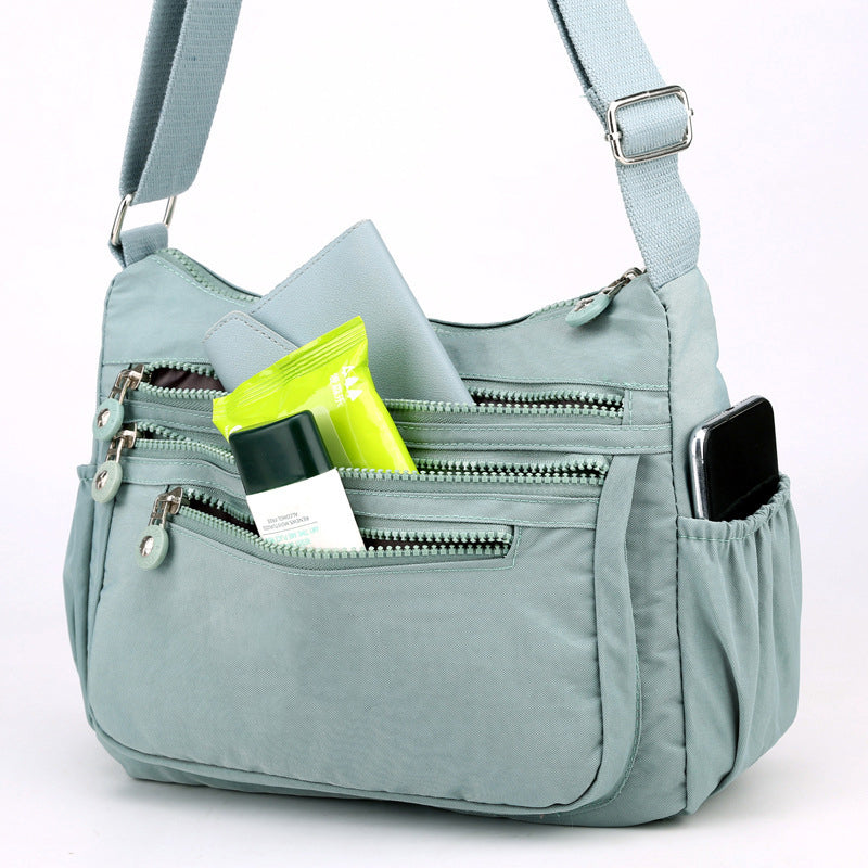 🎒2026 Neu Leichte Nylon-Umhängetasche 🧺 mit mehreren Fächern Alltagstasche