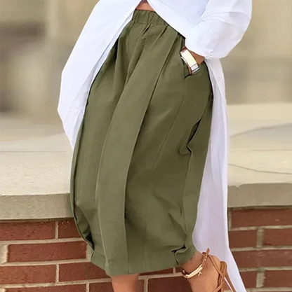 👖 50% RABATT! ✨ Damen Weite Hose – Falten, elastische Taille, 7 Farben & Größen S-2XL – Leicht, luftig & perfekt für Frühling, Büro oder schicke Freizeit-Looks 🍁