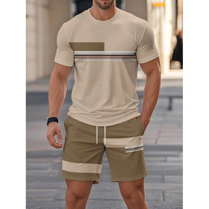 👕Herren-T-Shirt & Shorts 2-teiliges Set✨