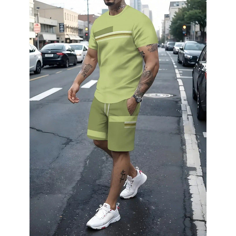 👕Herren-T-Shirt & Shorts 2-teiliges Set✨