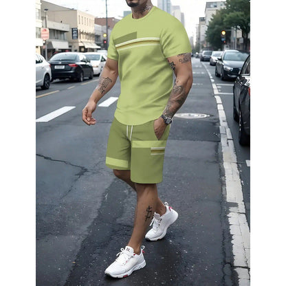 👕Herren-T-Shirt & Shorts 2-teiliges Set✨