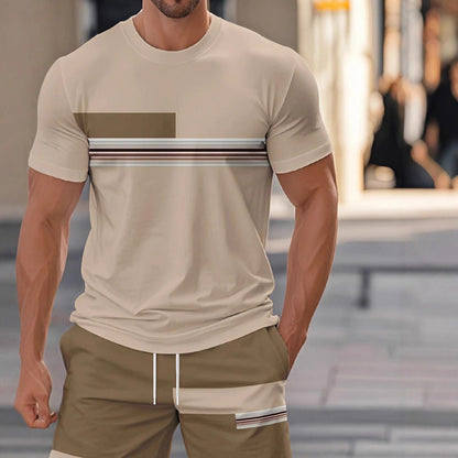 👕Herren-T-Shirt & Shorts 2-teiliges Set✨