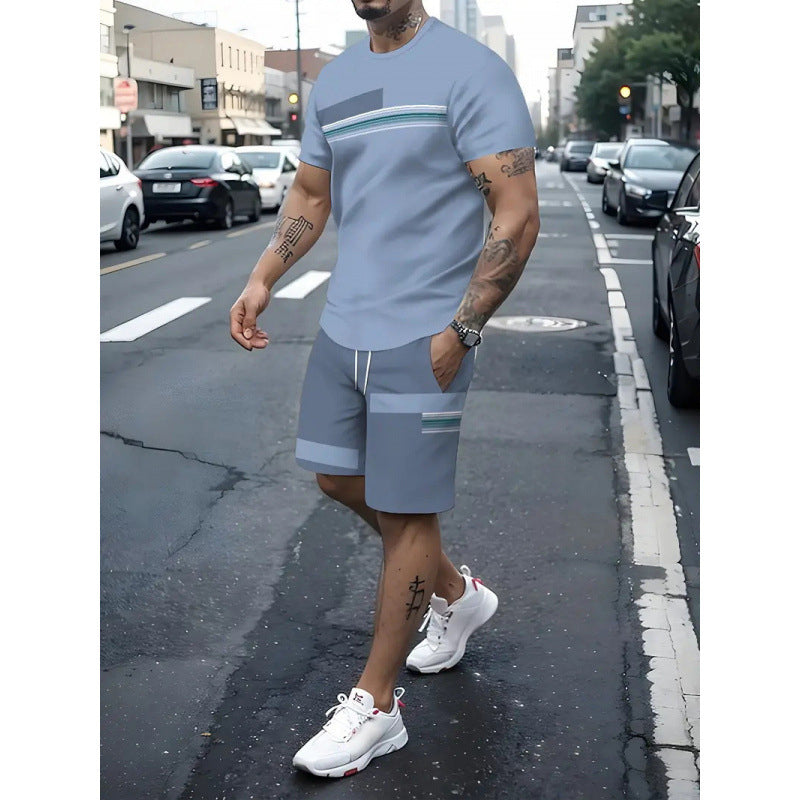 👕Herren-T-Shirt & Shorts 2-teiliges Set✨
