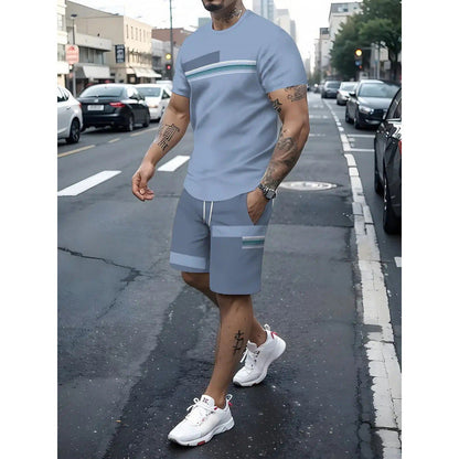 👕Herren-T-Shirt & Shorts 2-teiliges Set✨