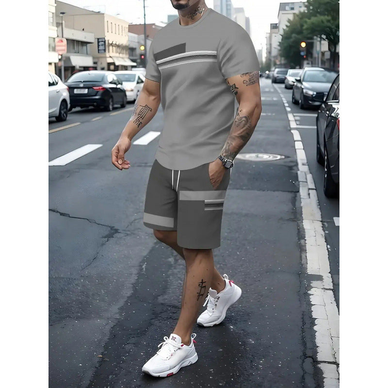 👕Herren-T-Shirt & Shorts 2-teiliges Set✨