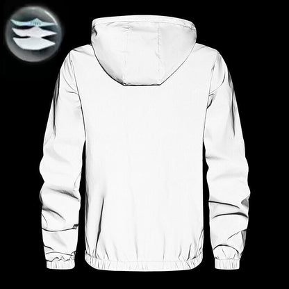 Reflektierende Kapuzen-Windjacke für Herren