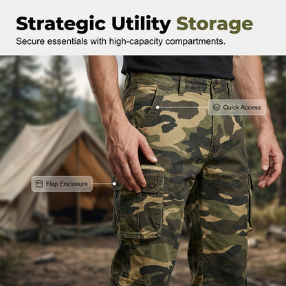 👖 🌿 Herren Outdoor Tarn-Cargo-Hose – Strapazierfähig, vielseitige Taschen & perfekt für Abenteuer und Alltag 🏕️ ✨
