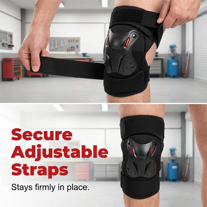 🏍️ Knie- & Ellbogenschoner 🛡️ Verstellbar & Stoßdämpfend – Ideal für Motorrad, Outdoor, Klettern und Arbeit