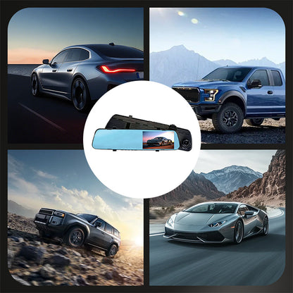 📹 🔄 Dual-Lens Rückblickspiegel-Dashcam – Klare Aufnahmen, einfache Montage 🚗 ✨