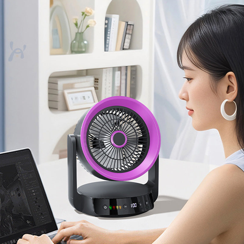 Quiet Desktop Fan with Smart LED Display
