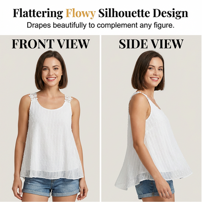 ⏰ 50% OFF – Limited Time Only✨Elegant Dot Lace Strap Tank Top