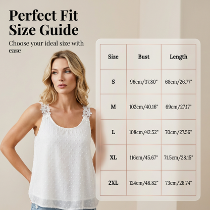 ⏰ 50% OFF – Limited Time Only✨Elegant Dot Lace Strap Tank Top