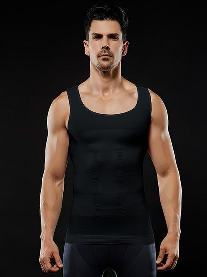 Heißer Verkauf! 💪Figurformendes, atmungsaktives Kompressions-Tanktop für Herren（Farbechtes Material, nicht leicht verblassen）