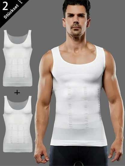 Heißer Verkauf! 💪Figurformendes, atmungsaktives Kompressions-Tanktop für Herren（Farbechtes Material, nicht leicht verblassen）