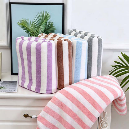 🔥🧣 50% RABATT! Gestreifte Korallenvelours-Handtücher – modernes Design, flauschige Qualität, erstklassiger Komfort. ✨