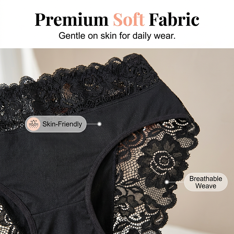 📢📢50 % RABATT !! ⏰Weiche, atmungsaktive Spitzen-Slips für Damen