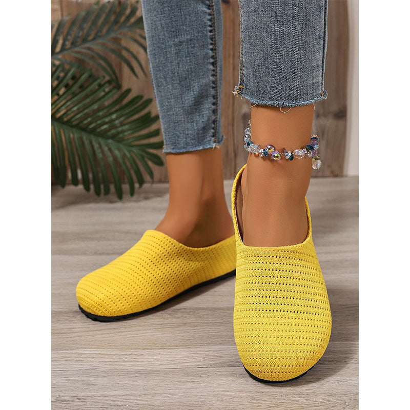 👟✨ Women's Breathable Knit Slip-On Mules – luftig, bequem, einfach reinschlüpfen. ☀️🌸