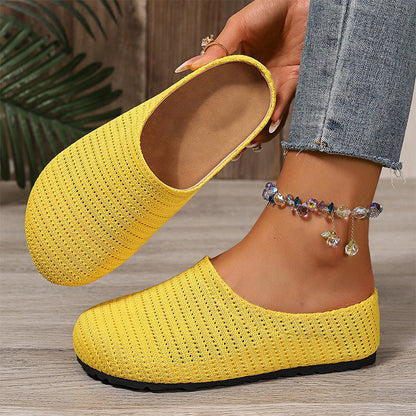👟✨ Women's Breathable Knit Slip-On Mules – luftig, bequem, einfach reinschlüpfen. ☀️🌸