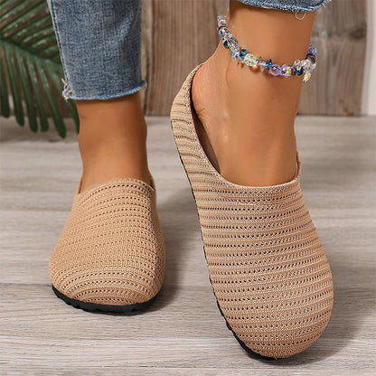 👟✨ Women's Breathable Knit Slip-On Mules – luftig, bequem, einfach reinschlüpfen. ☀️🌸