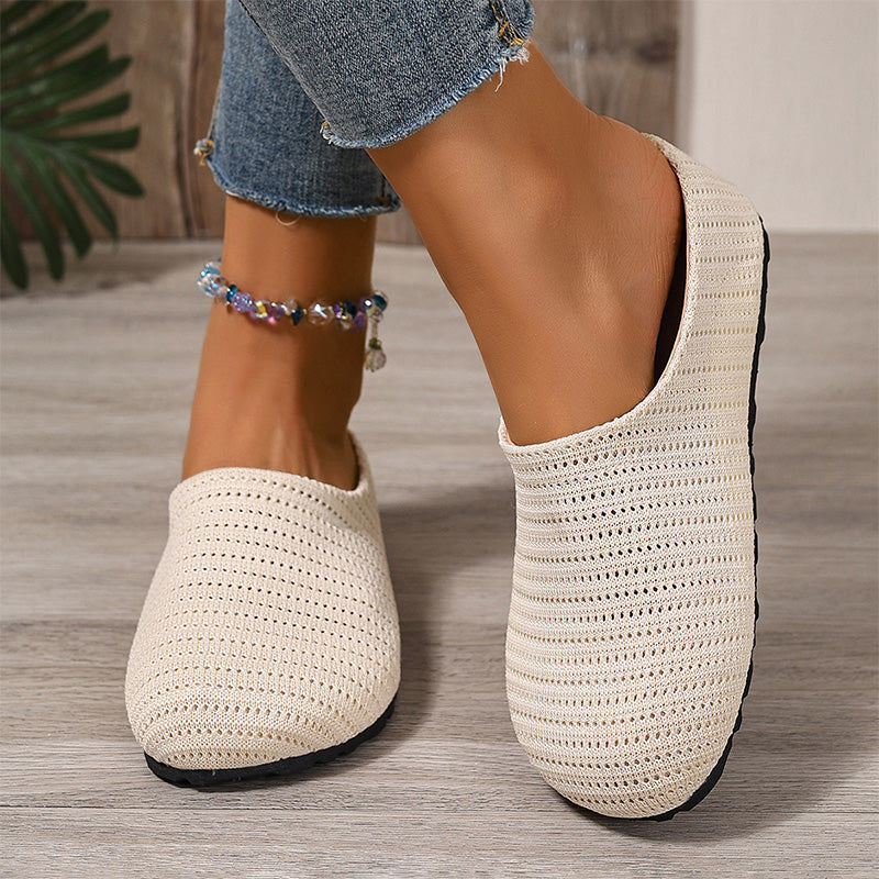 👟✨ Women's Breathable Knit Slip-On Mules – luftig, bequem, einfach reinschlüpfen. ☀️🌸