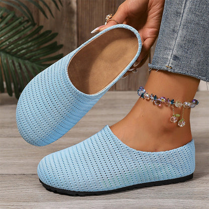 👟✨ Women's Breathable Knit Slip-On Mules – luftig, bequem, einfach reinschlüpfen. ☀️🌸