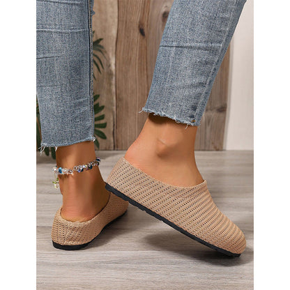 👟✨ Women's Breathable Knit Slip-On Mules – luftig, bequem, einfach reinschlüpfen. ☀️🌸