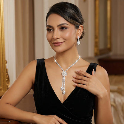 🌼 Heute -50 %! 🌸 Damen Zirkon-Blumen Schmuckset