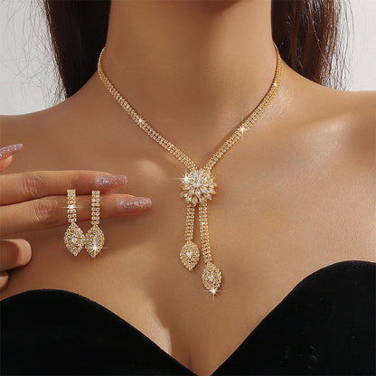 🌼 Heute -50 %! 🌸 Damen Zirkon-Blumen Schmuckset