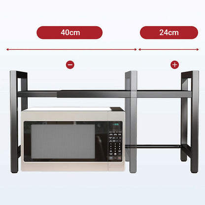 🧰Erweiterbares Mikrowellenregal – verstellbar, Tragkraft 75 kg, inklusive Haken