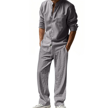 Lässiges, atmungsaktives Herren-Set aus Hemd und Hose
