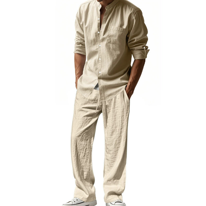 Lässiges, atmungsaktives Herren-Set aus Hemd und Hose