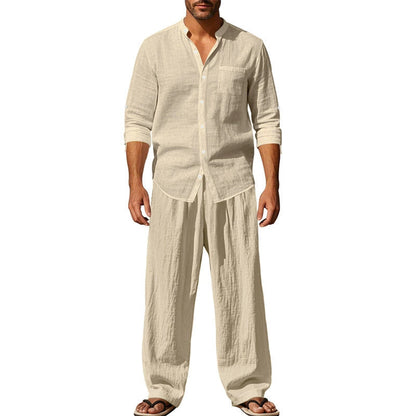Lässiges, atmungsaktives Herren-Set aus Hemd und Hose