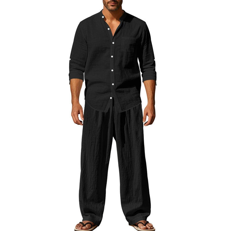 Lässiges, atmungsaktives Herren-Set aus Hemd und Hose