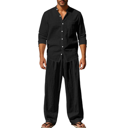 Lässiges, atmungsaktives Herren-Set aus Hemd und Hose