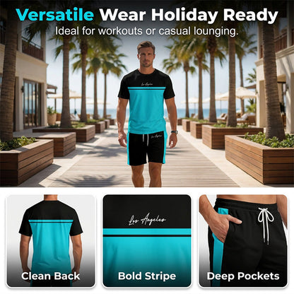 🏃‍♂️ 2-teiliges Activewear-Set für Herren – atmungsaktiv, elastisch & vielseitig für Training, Laufen & Freizeit 💪