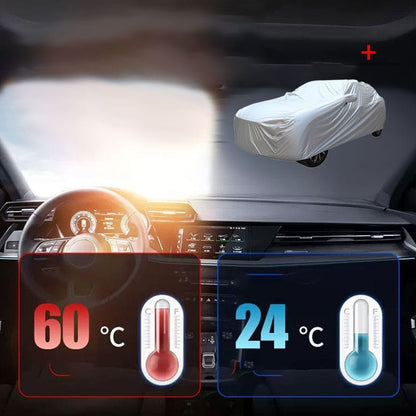 🚗 50 % Rabatt – Ganzjahres-Autoabdeckung mit silberner Beschichtung – schützt vor Sonne, Regen & Staub, mit Spiegel-Taschen – für den Außenbereich geeignet 🛡️