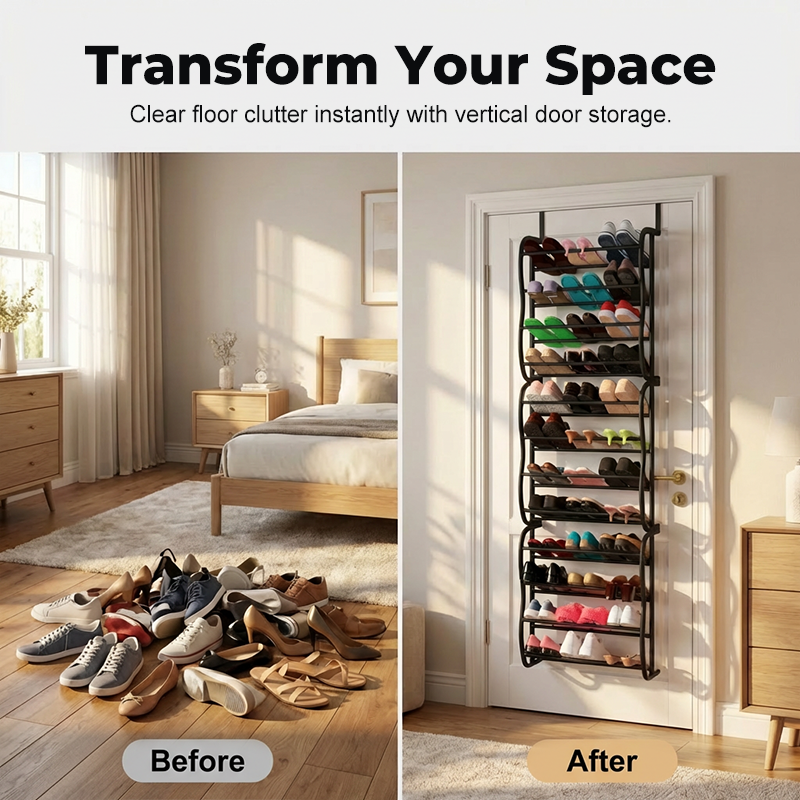 【Bestseller 2026 – 50 % Rabatt für begrenzte Zeit!】🏠Multifunktionaler Türhänger Schuh Organizer, kompakter Schuhspeicher🥿👢