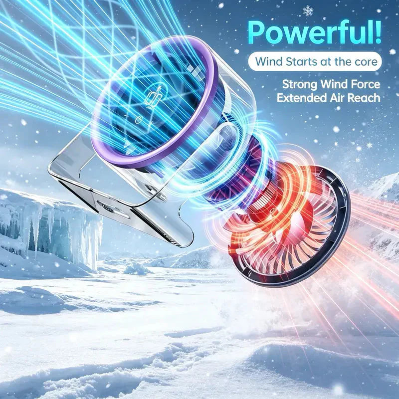 ❄️ Hochgeschwindigkeits-Tischventilator mit TEC-Kühlung – Sofortige thermoelektrische Kühlung | Einstellbare Geschwindigkeiten | Tragbares Design 🌬️