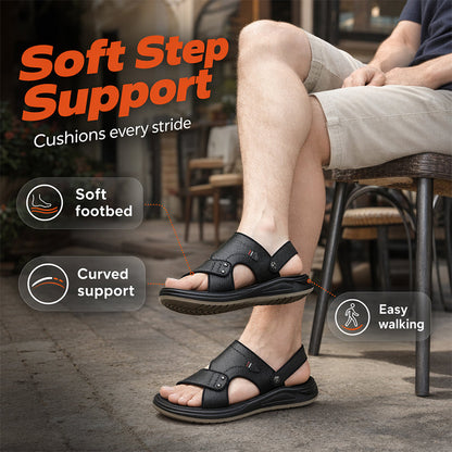 Herren-Sandalen für Sommer – vielseitig als Badeschuh & Freizeitsandale, weiche Sohle, rutschfest & bequem für Alltag & Strand 🏖️