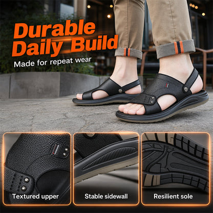 Herren-Sandalen für Sommer – vielseitig als Badeschuh & Freizeitsandale, weiche Sohle, rutschfest & bequem für Alltag & Strand 🏖️