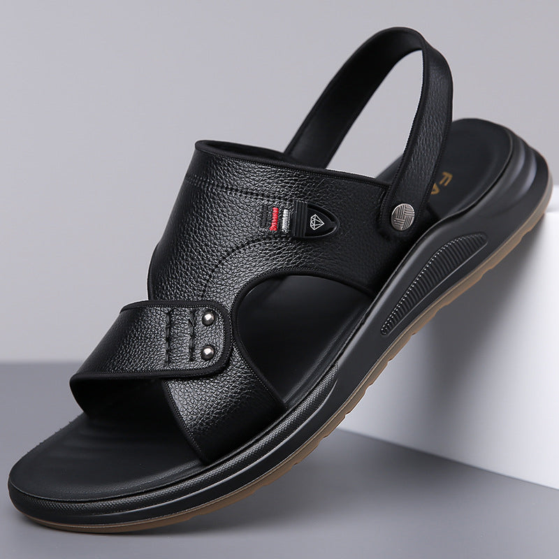 Herren-Sandalen für Sommer – vielseitig als Badeschuh & Freizeitsandale, weiche Sohle, rutschfest & bequem für Alltag & Strand 🏖️